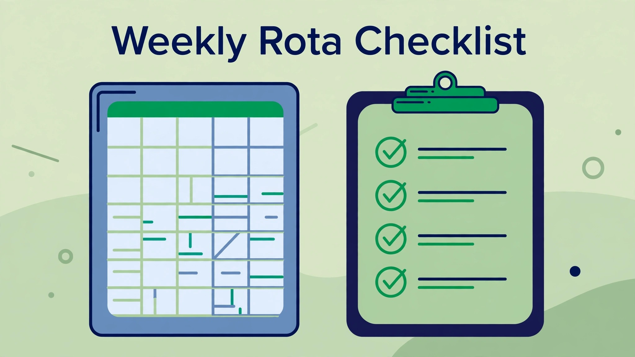 weekly rota checklist with hours and availability checks