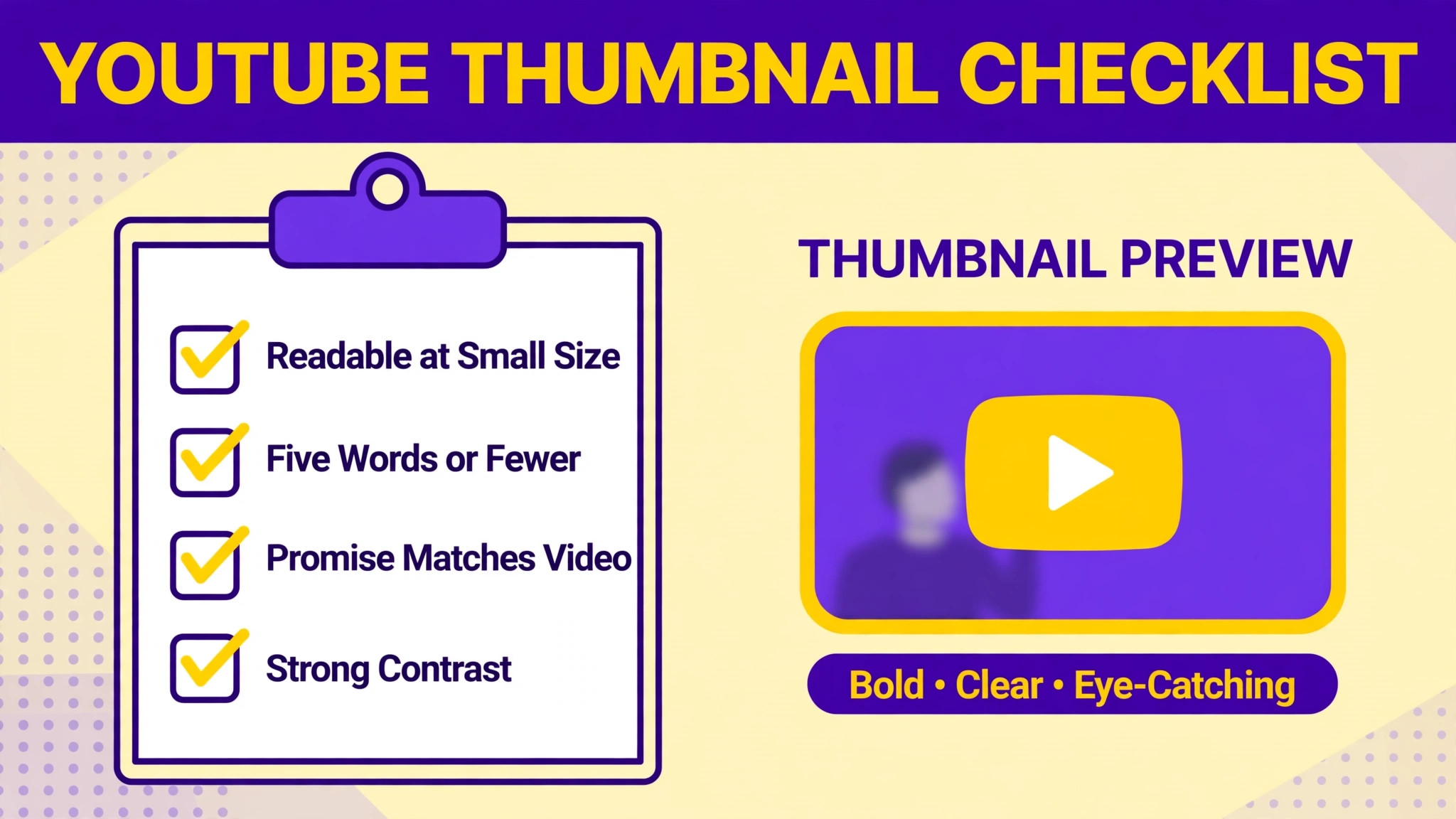 CTR checklist for thumbnails