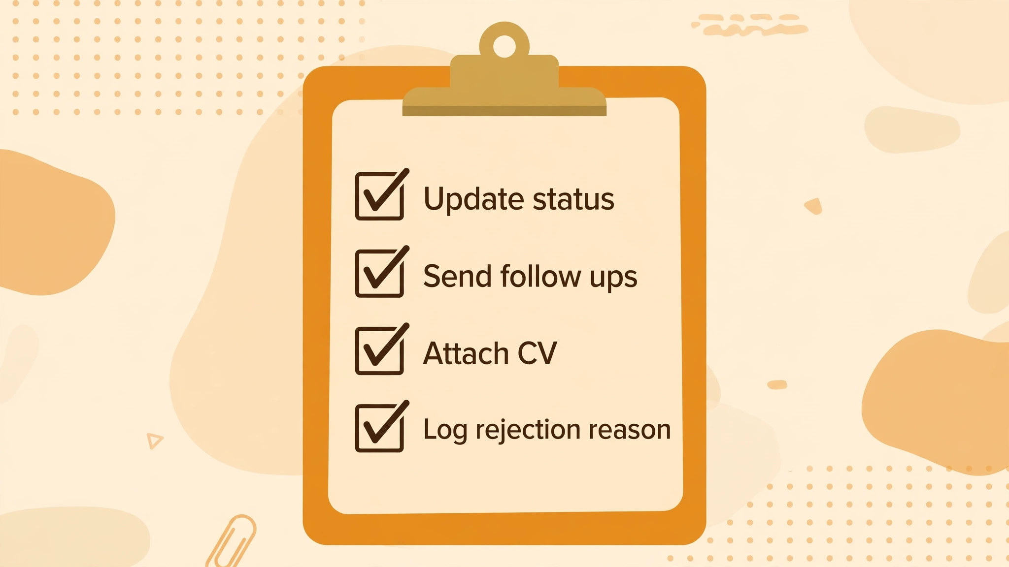 weekly follow up checklist for job applications