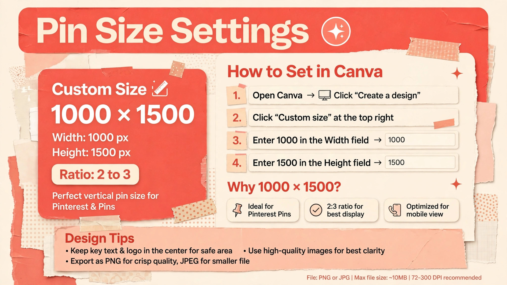 Canva pin size settings screenshot