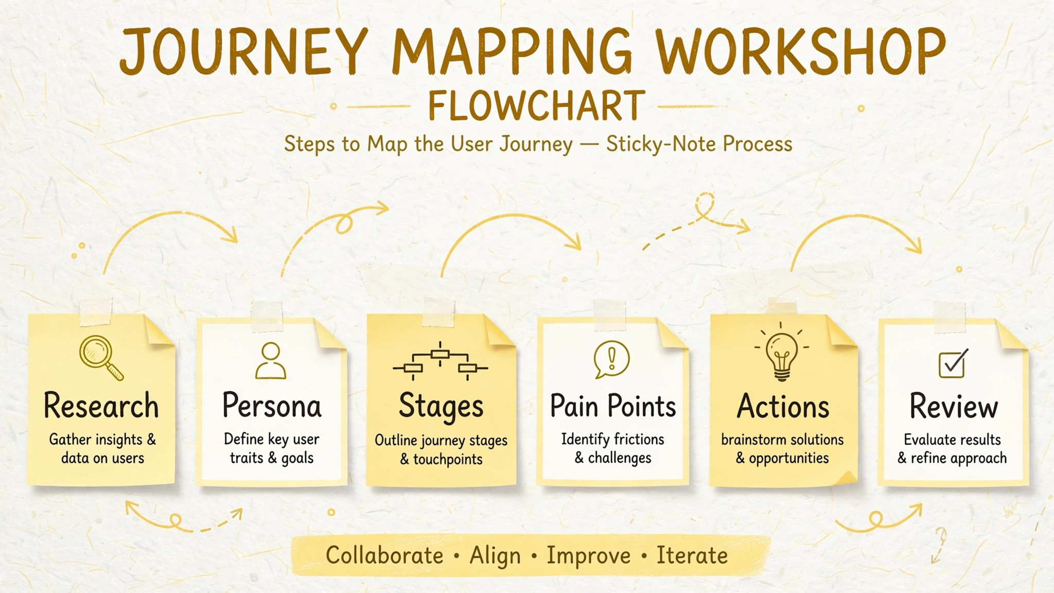 Flowchart of a journey mapping workshop