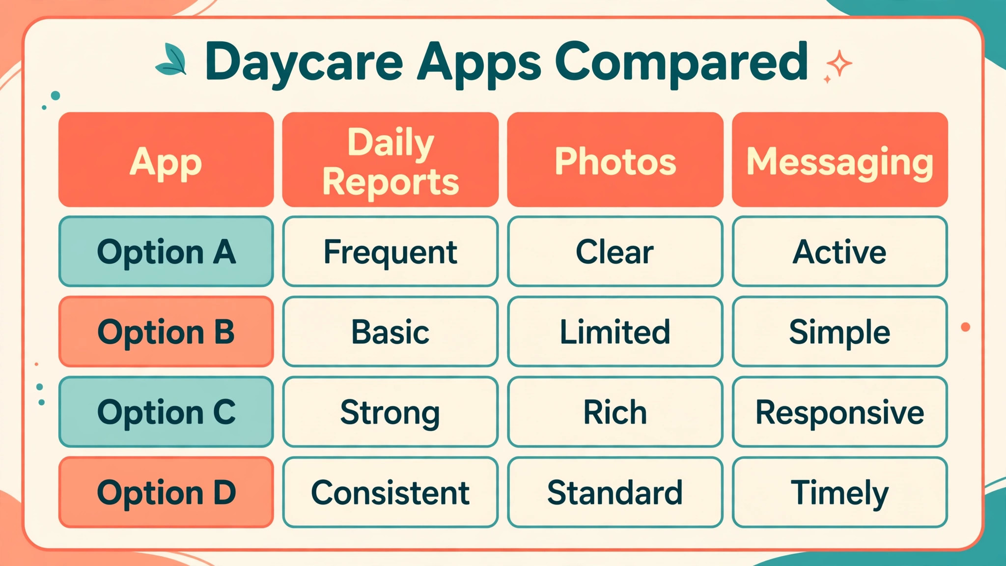 Daycare communication apps compared by price and features