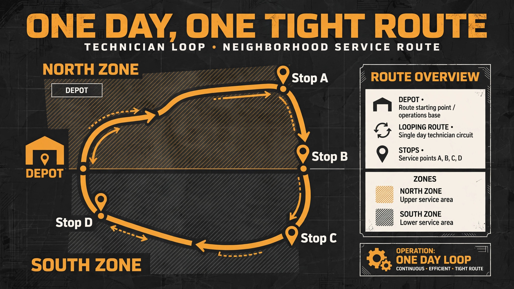 garage door repair map illustration