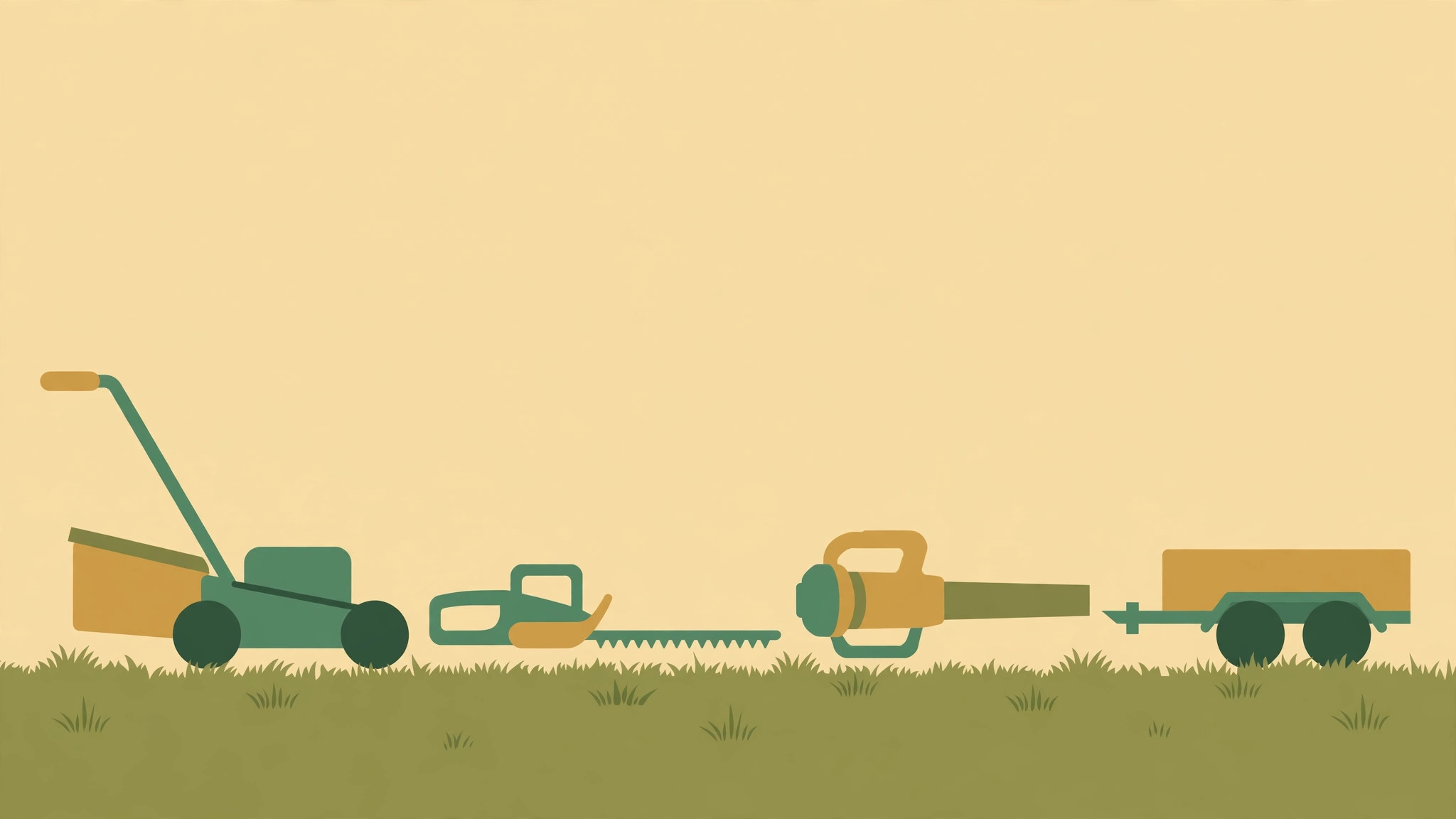 Landscaping equipment diagram