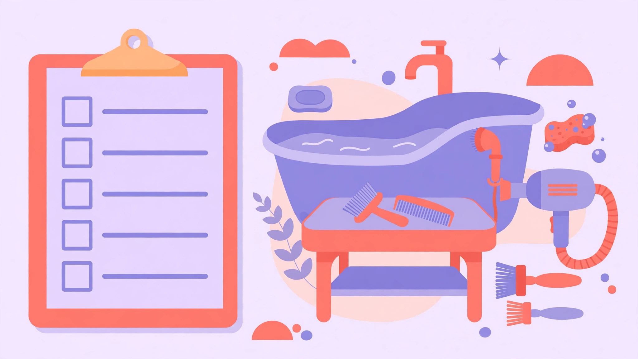 Grooming station equipment checklist