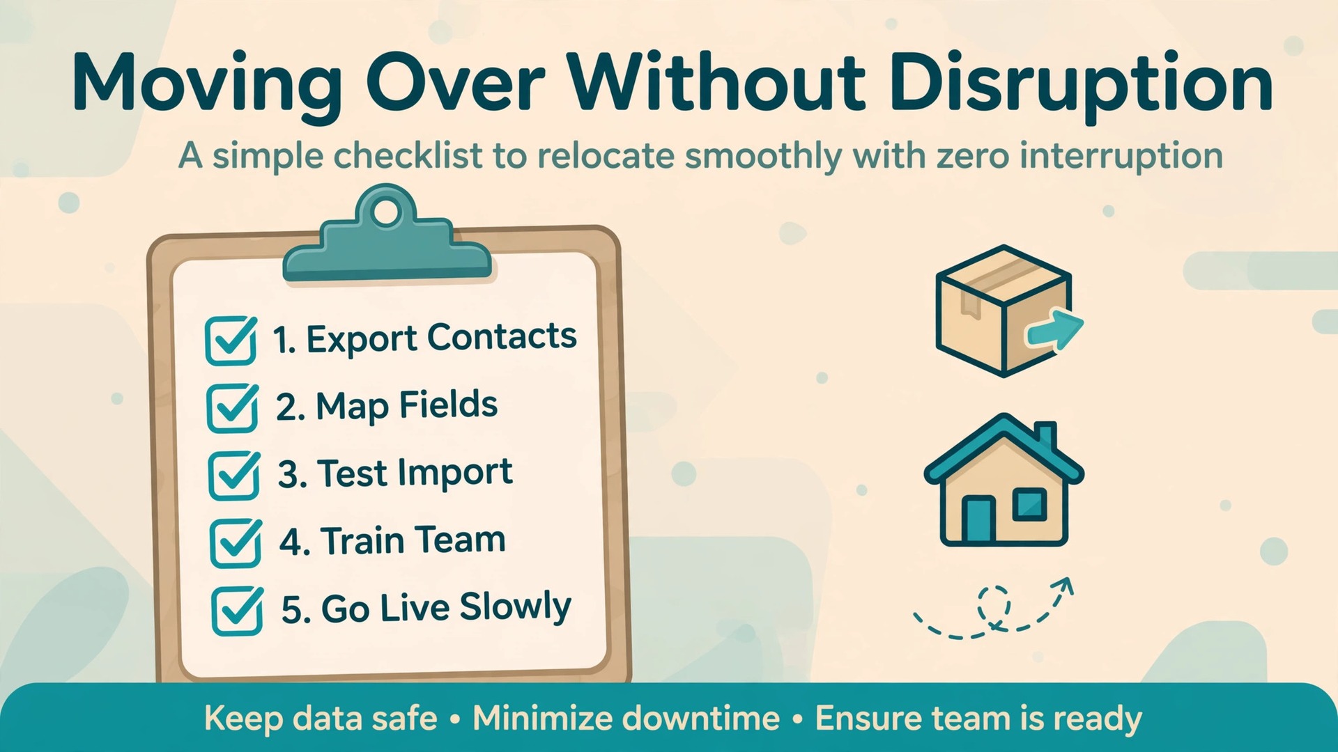 checklist visual: Moving Over Without Disruption