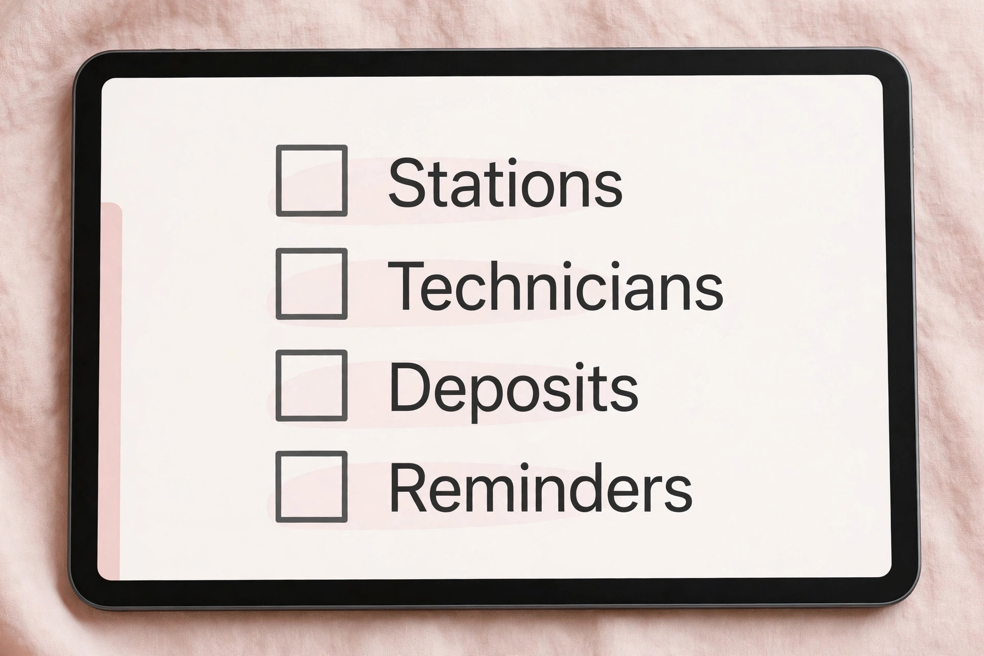mockup image illustrating a key idea for a nail salon
