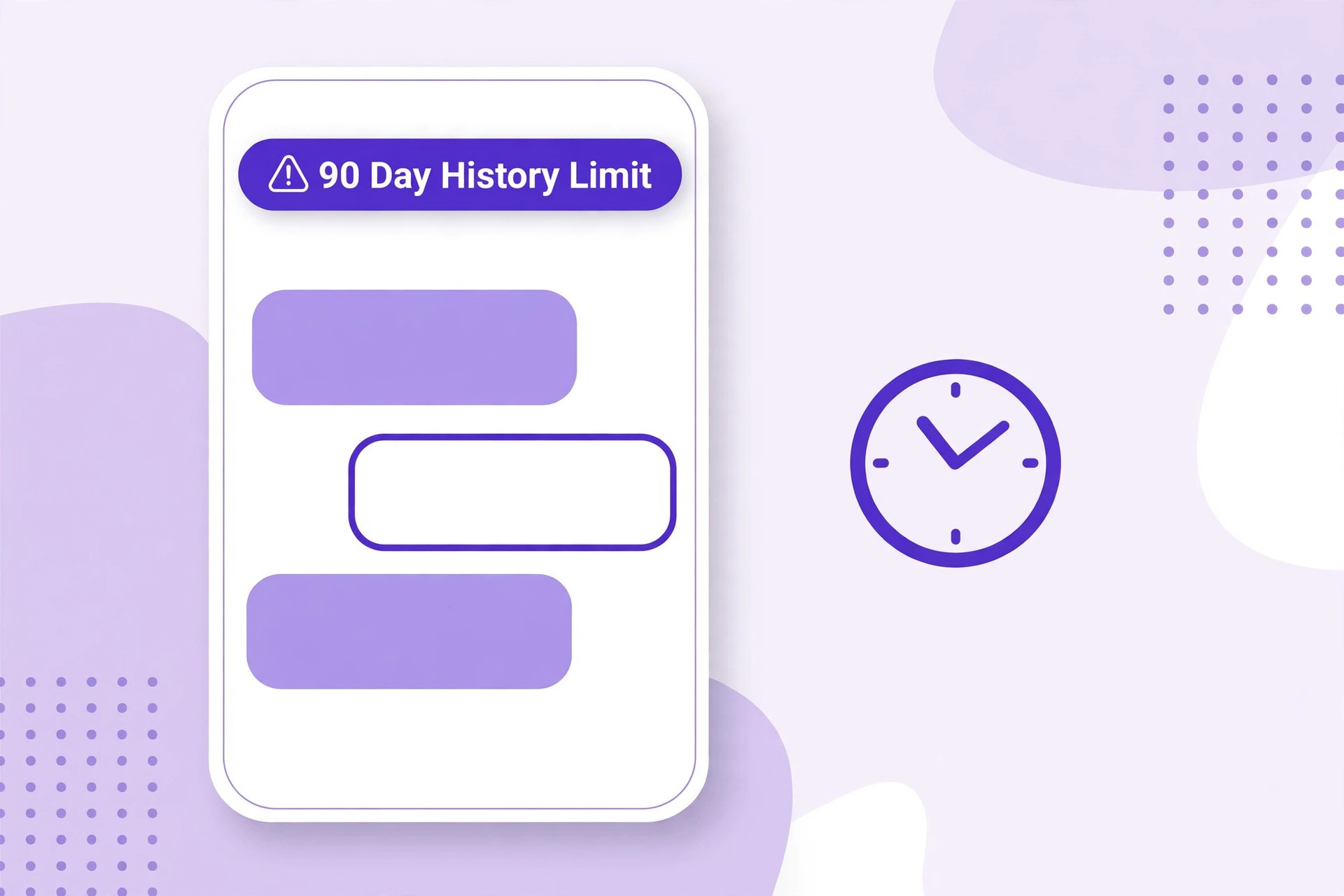 A Slack free plan history limit warning on a phone.