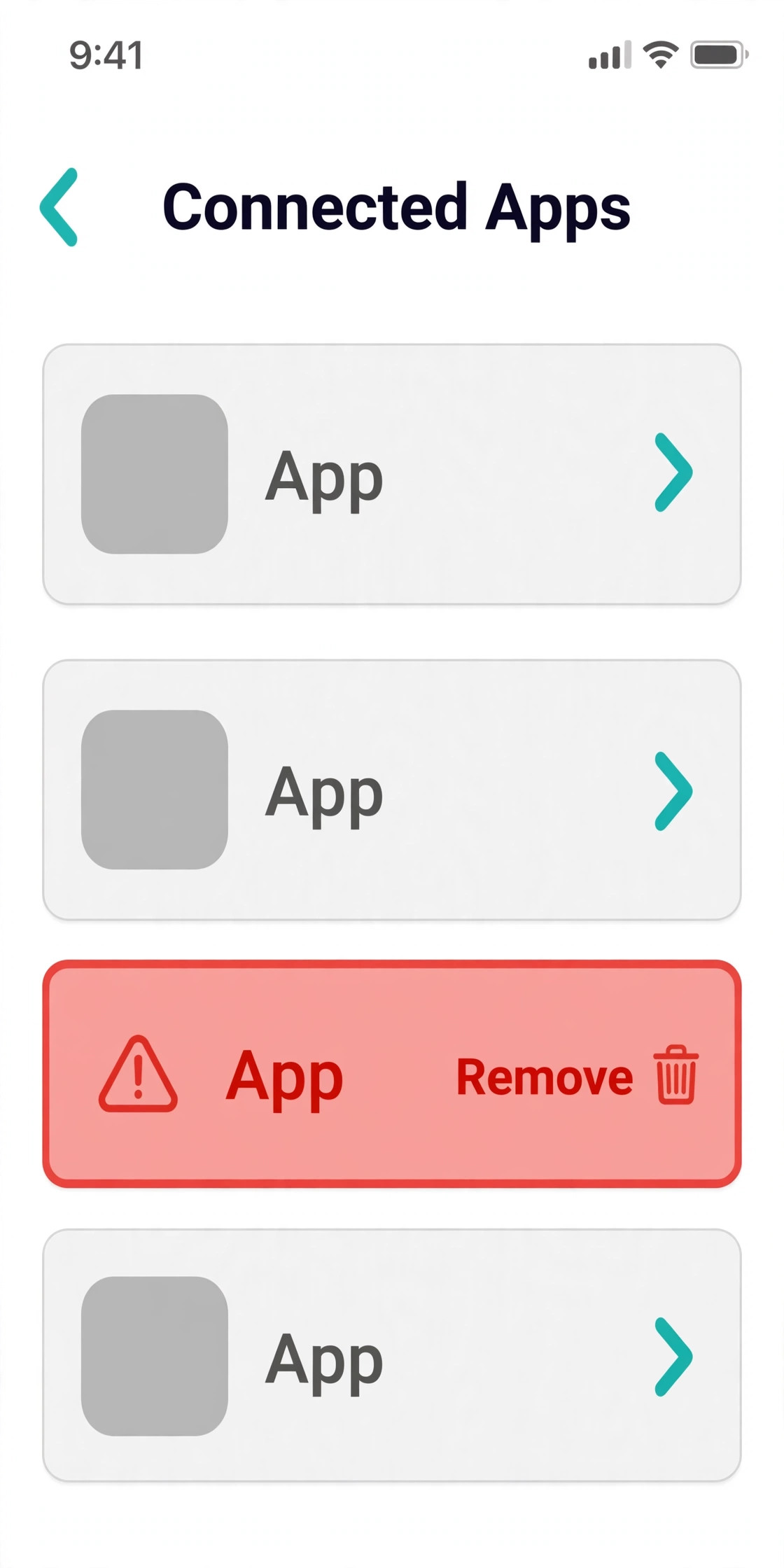 A screenshot of connected apps settings.