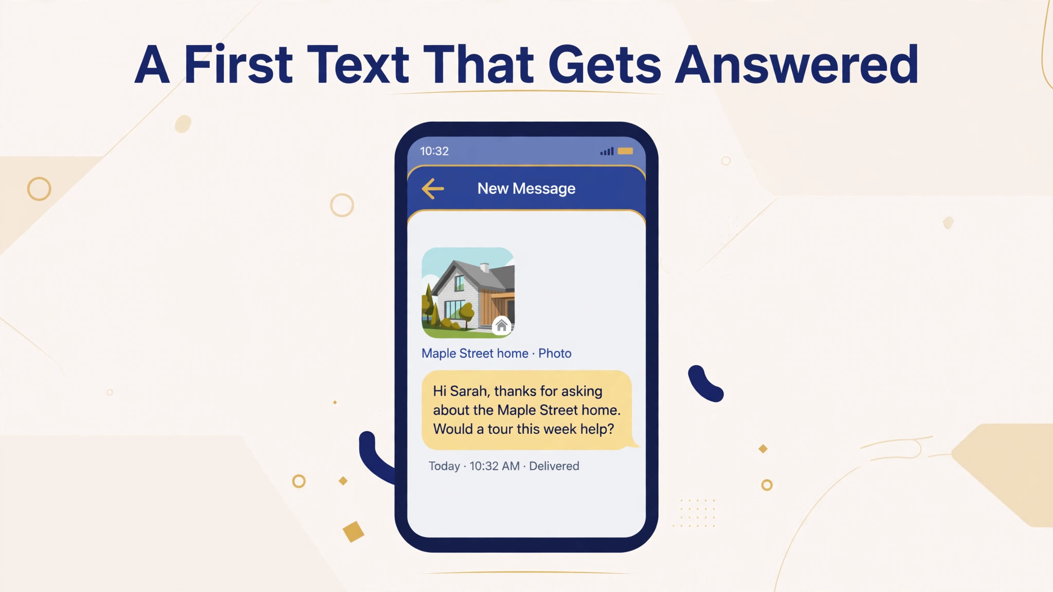 Speed to lead text mockup.