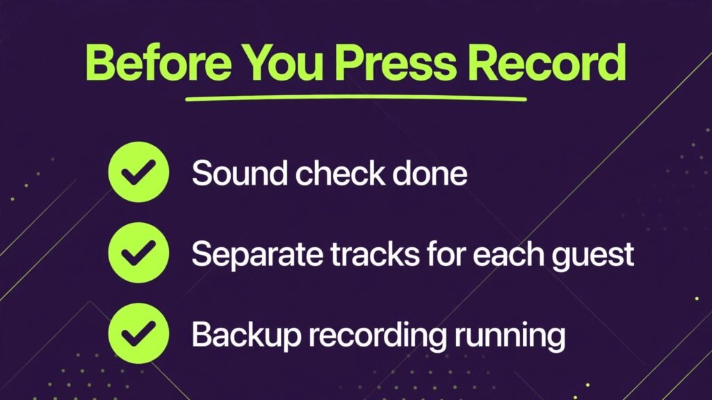 Podcast recording checklist before you press record