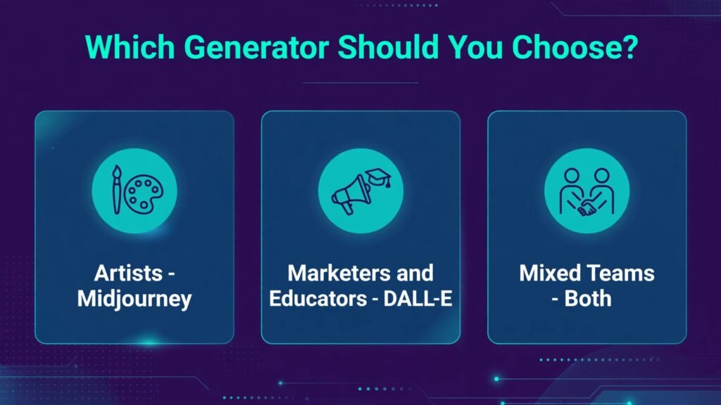 Which image generator to choose decision guide