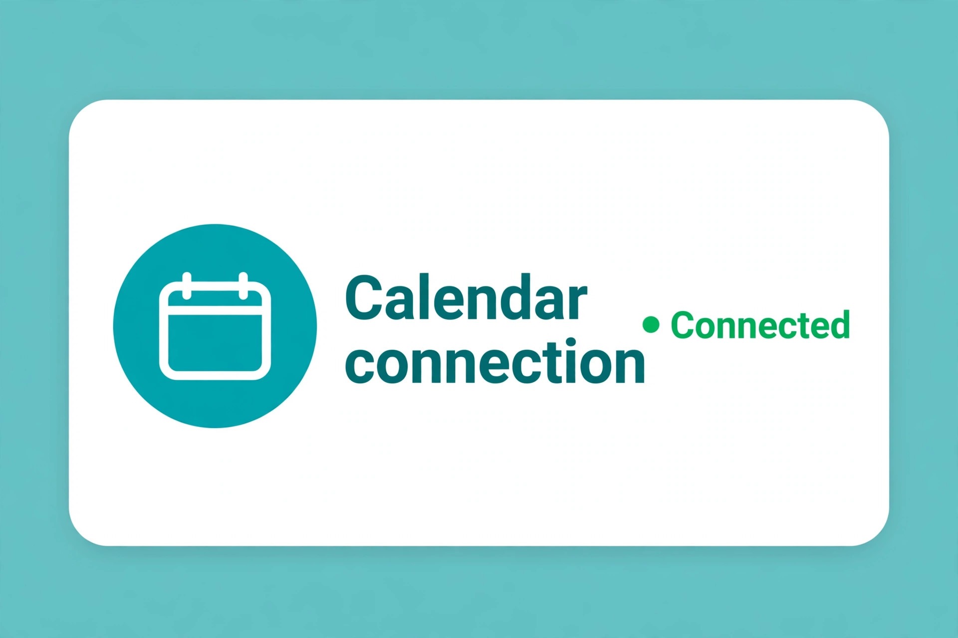 calendar connection settings view