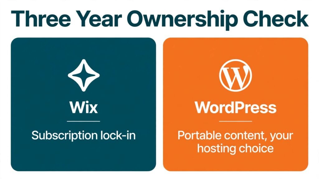 Three year ownership comparison for website builders