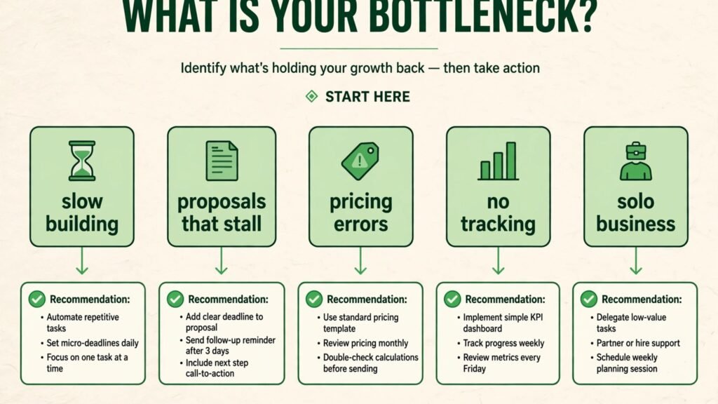 Decision flowchart, pick the right proposal tool for your bottleneck