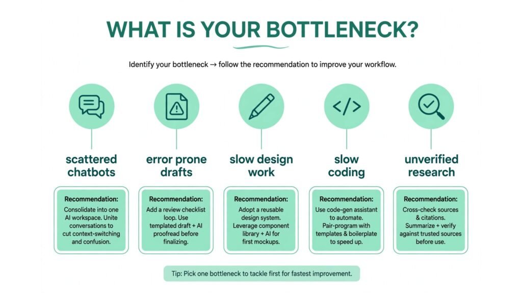 Decision flowchart, pick the right AI subscription for your bottleneck
