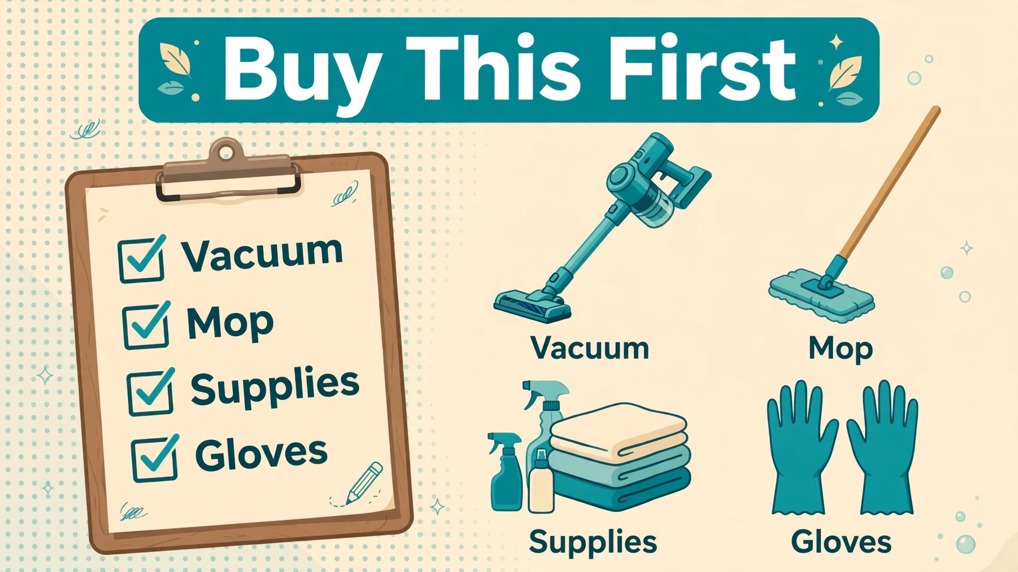 cleaning business startup cost visual tied to the Equipment Worth Buying First section of this guide
