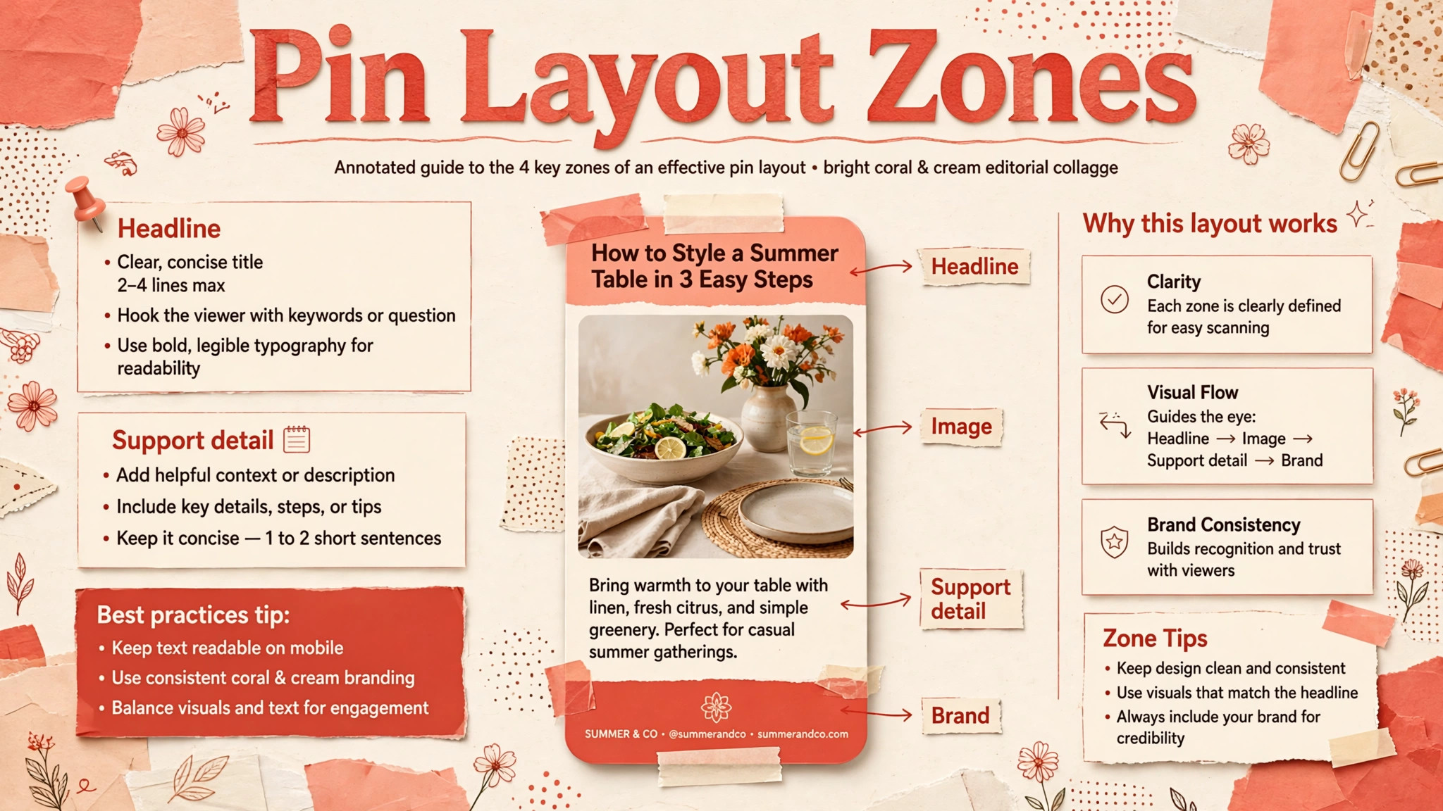Annotated pin layout zones