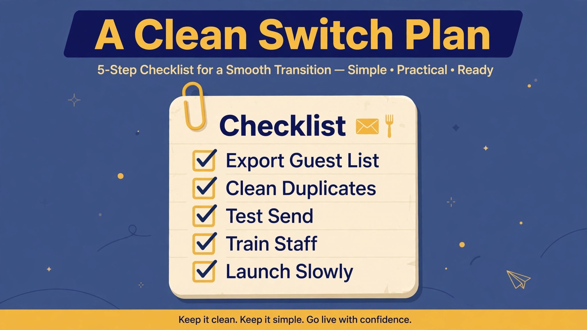 checklist visual: A Clean Switch Plan