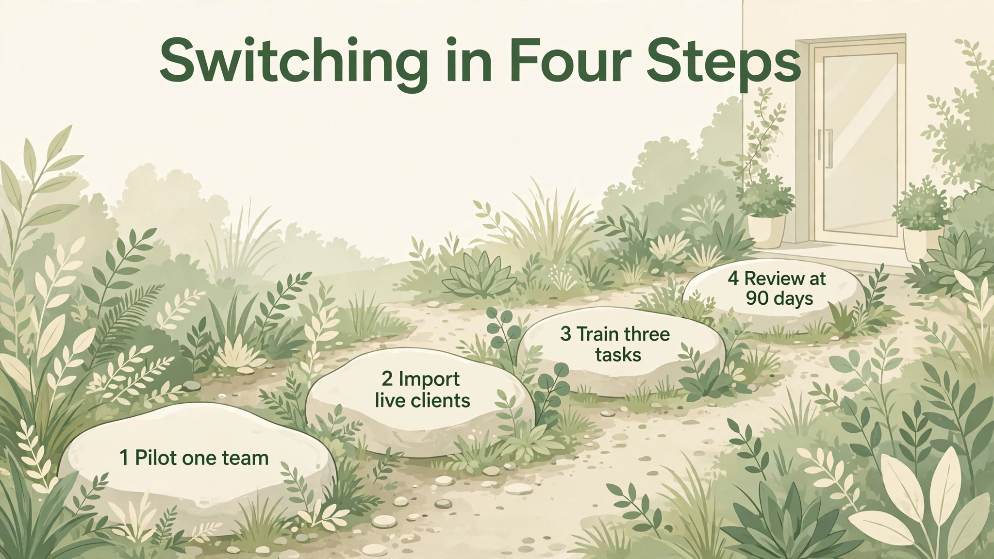 checklist visual: Switching in Four Steps