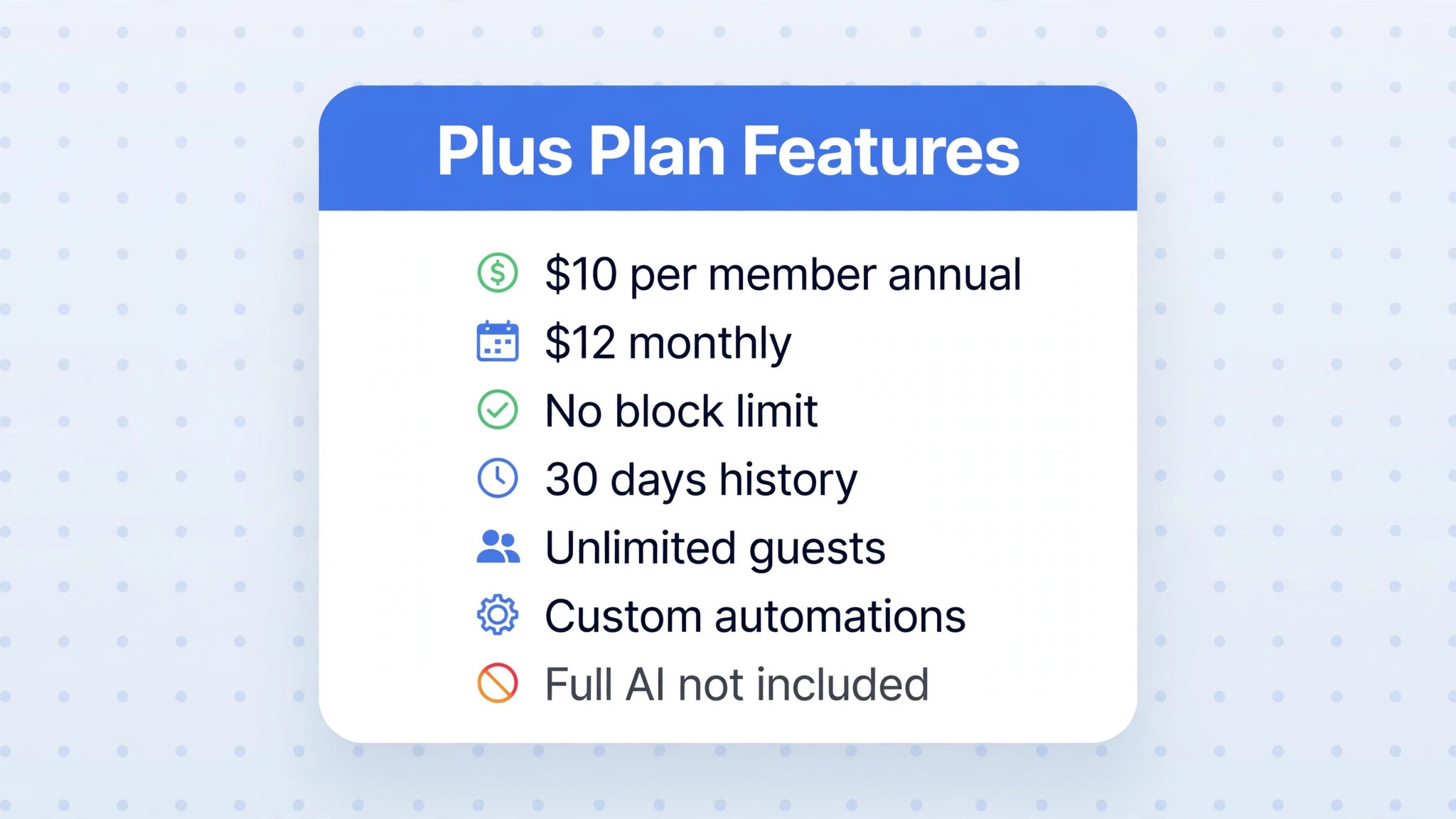 screenshot visual for the Plus plan features.