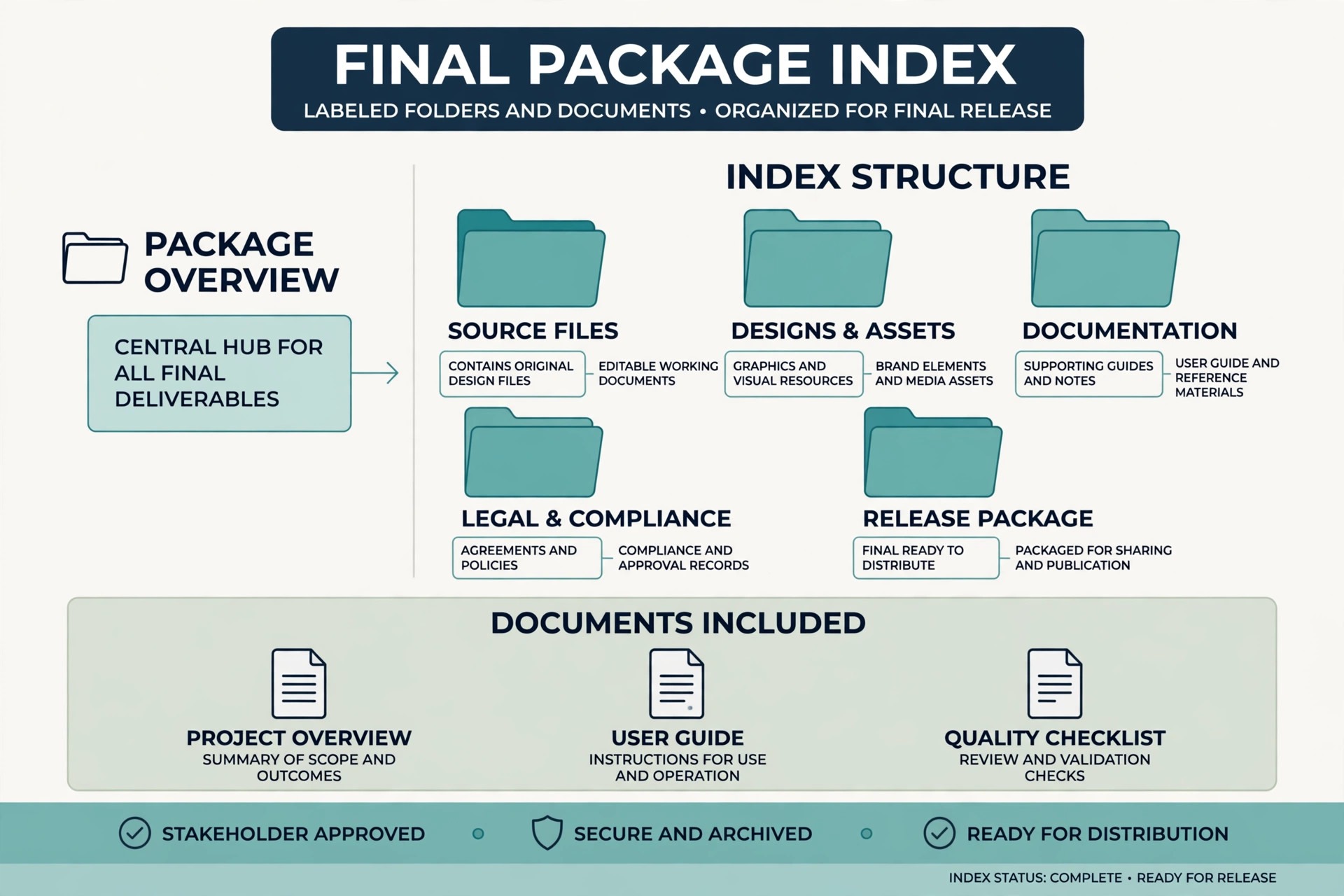 Annotated graphic of a final package index