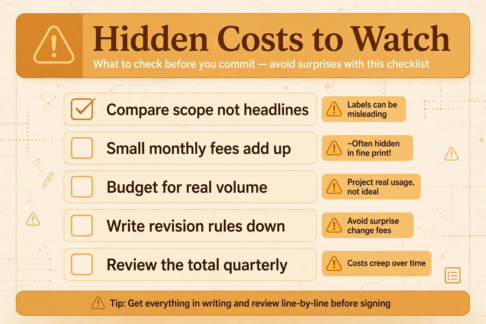 Hidden podcast costs checklist to check before committing