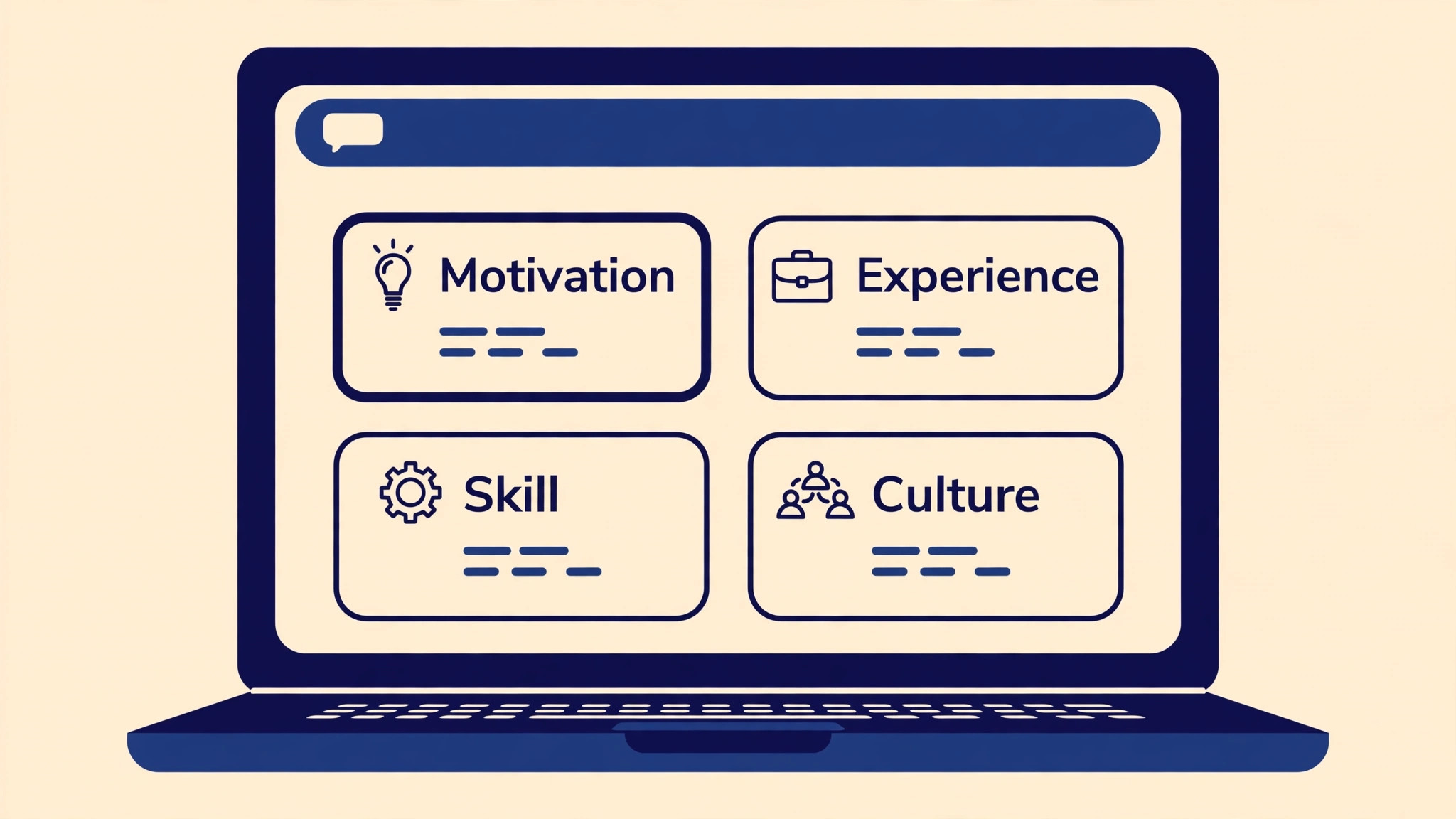 chat screen showing interview question bank