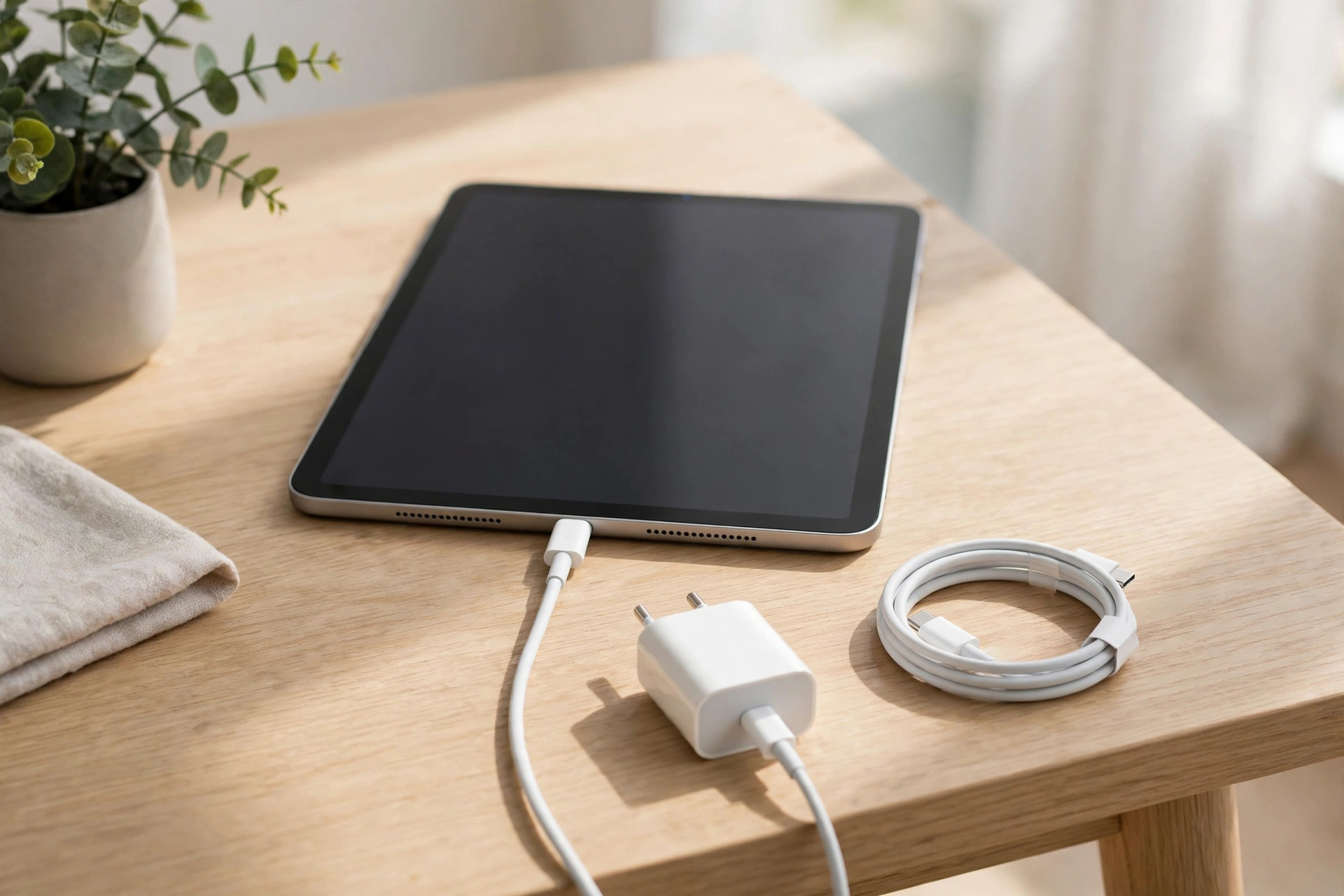 iPad charging visual tied to the What Not to Do First section of this guide