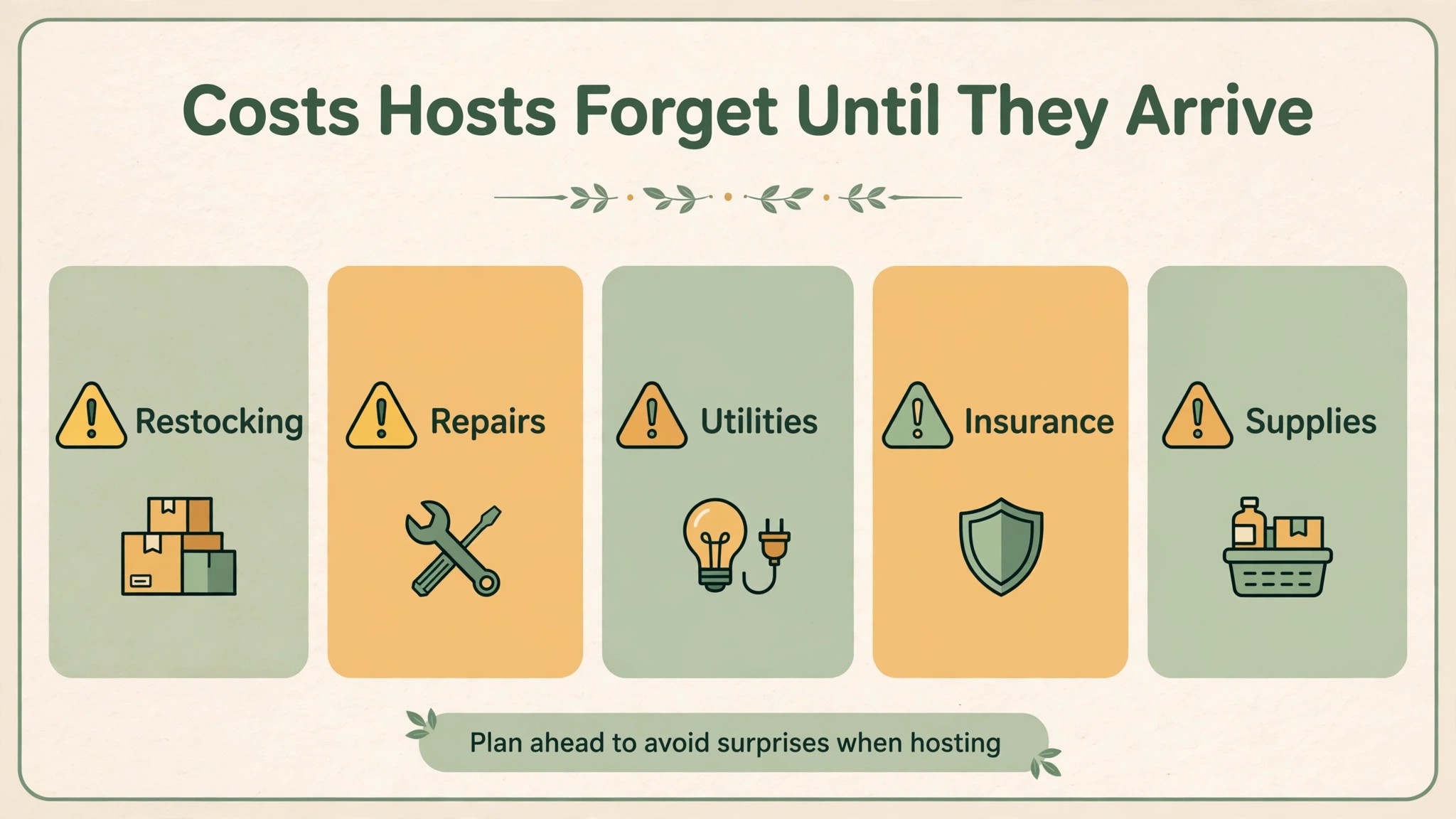 Airbnb monthly cost visual tied to the How to Keep the Monthly Total Under Control section of this guide