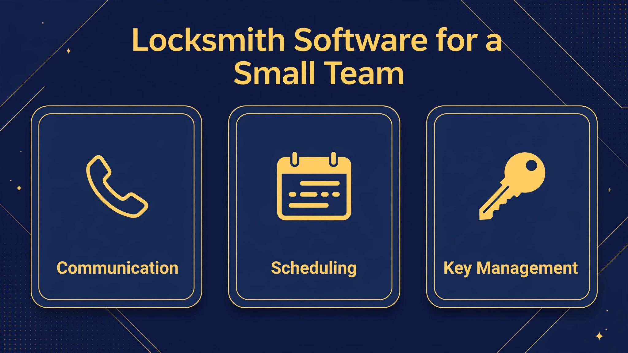 software shortlist comparison visual for a locksmith business