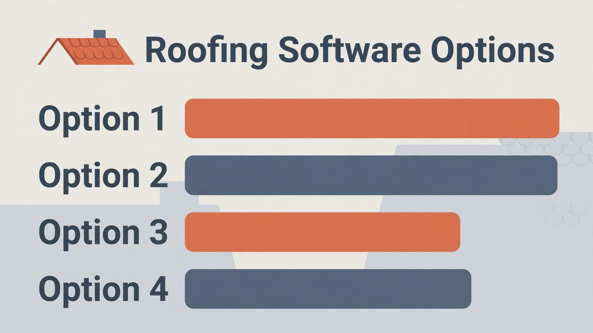 software shortlist comparison visual for a roofing company