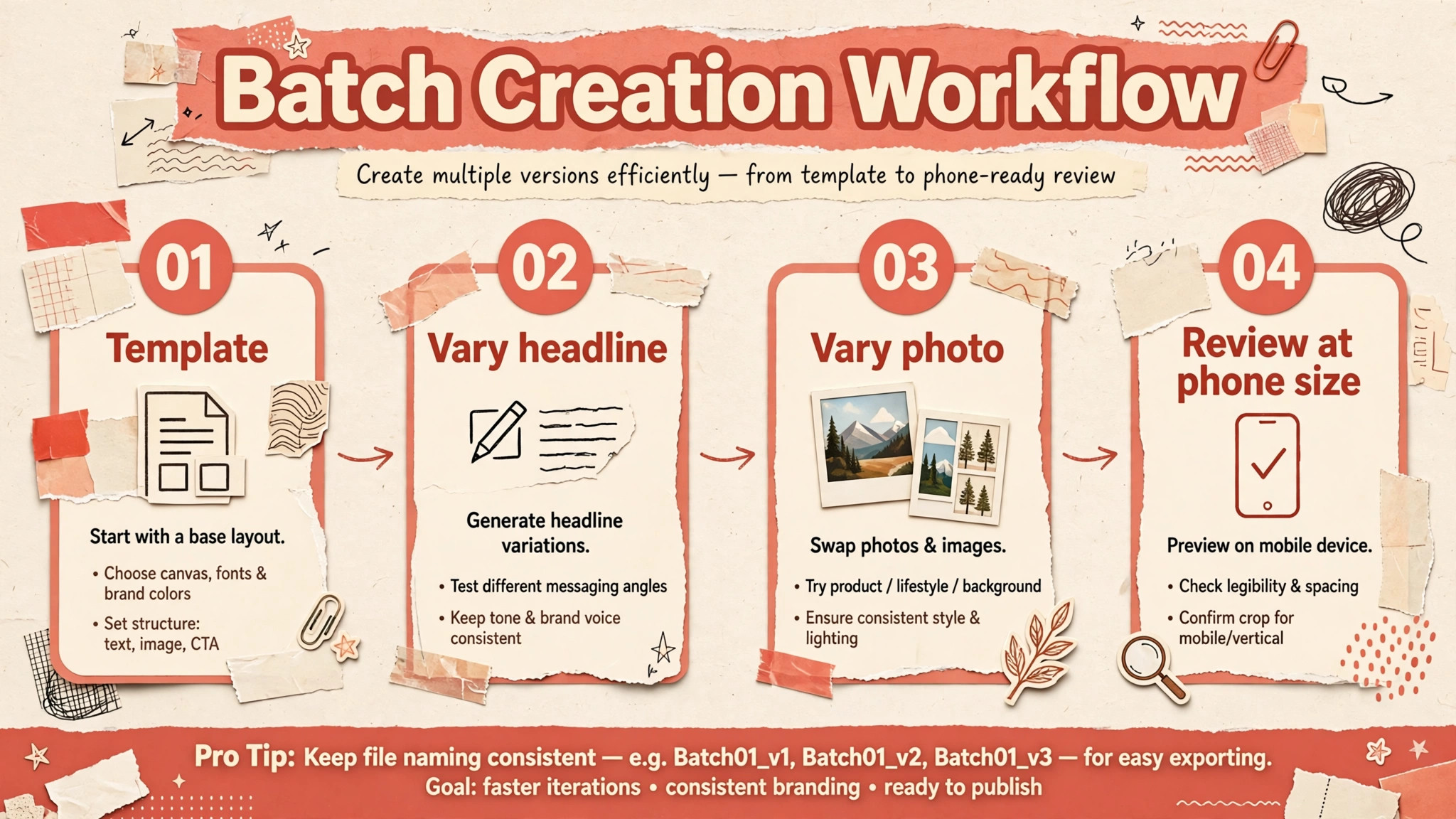 Pin batch creation workflow steps