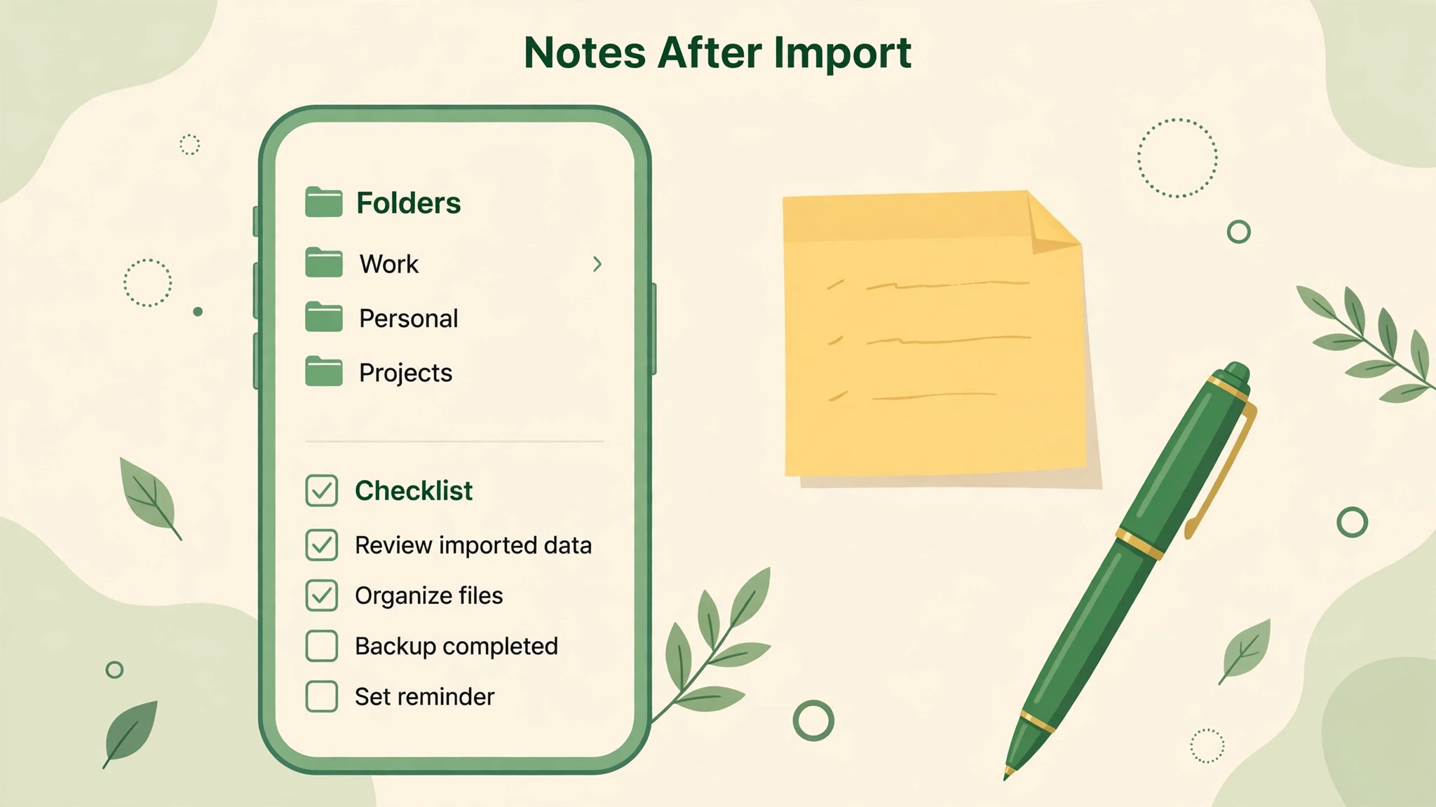 Evernote to Apple Notes migration mockup image