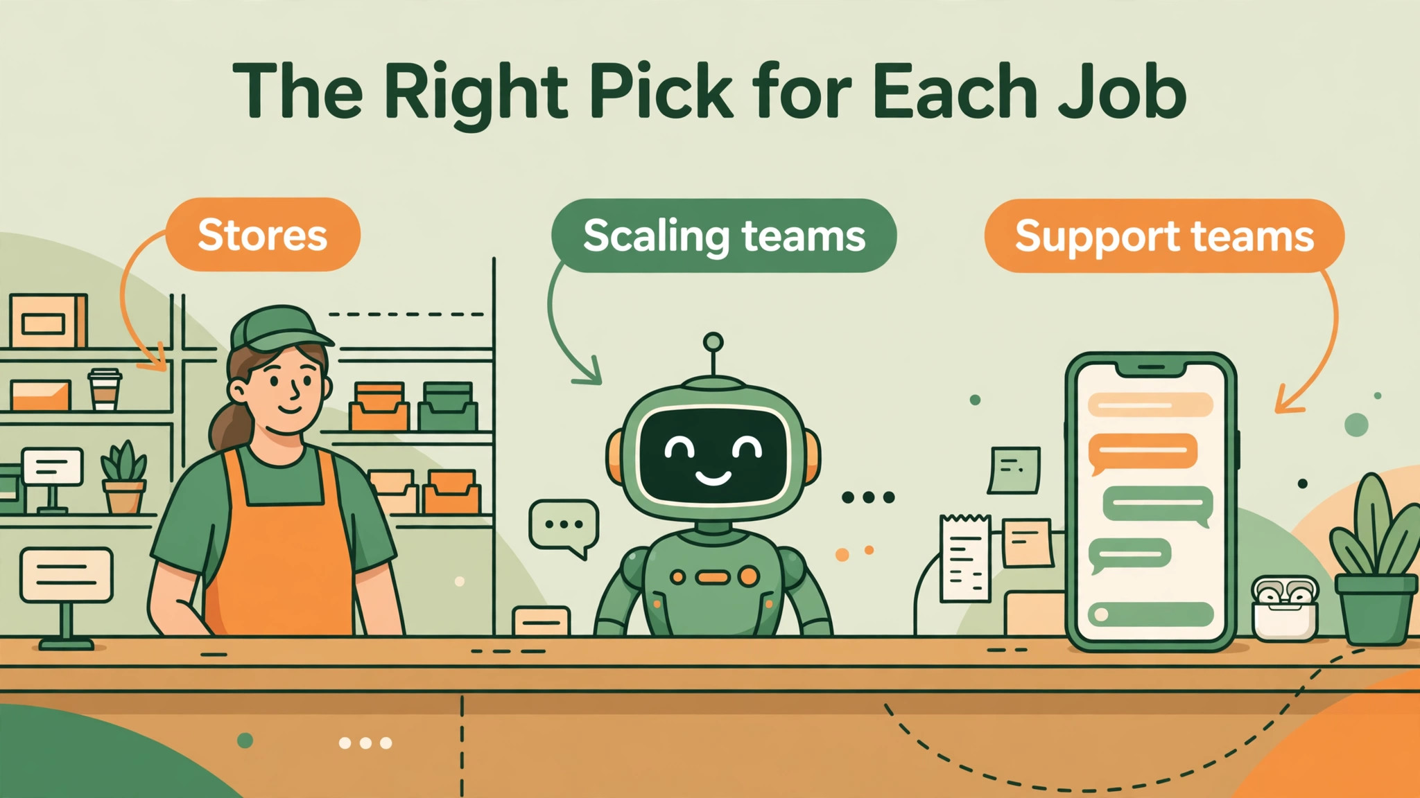 annotated visual: The Right Pick for Each Job