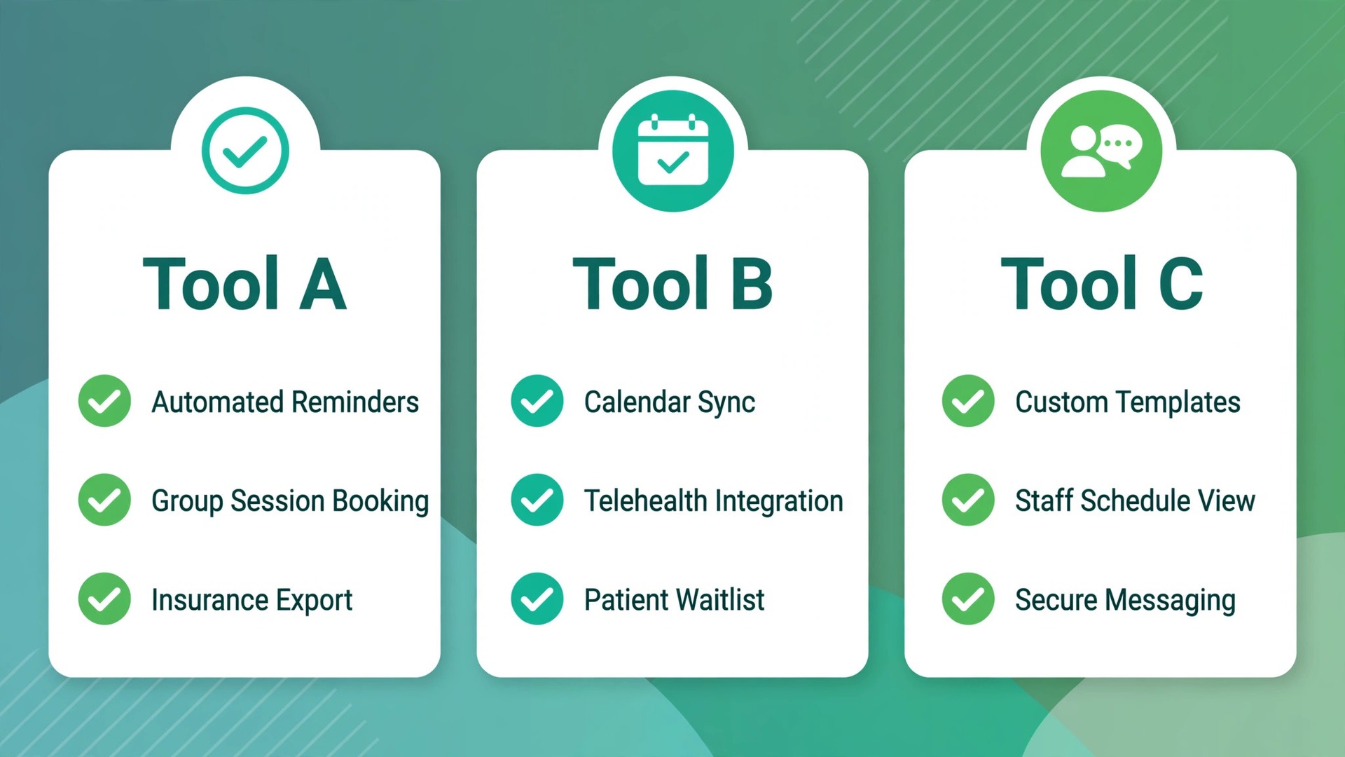 comparison visual for PT scheduling tools.