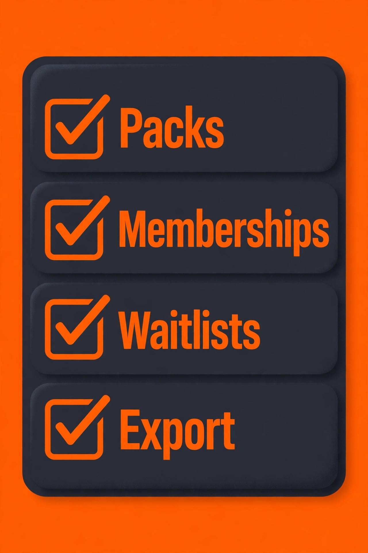 Fitness studio checklist graphic