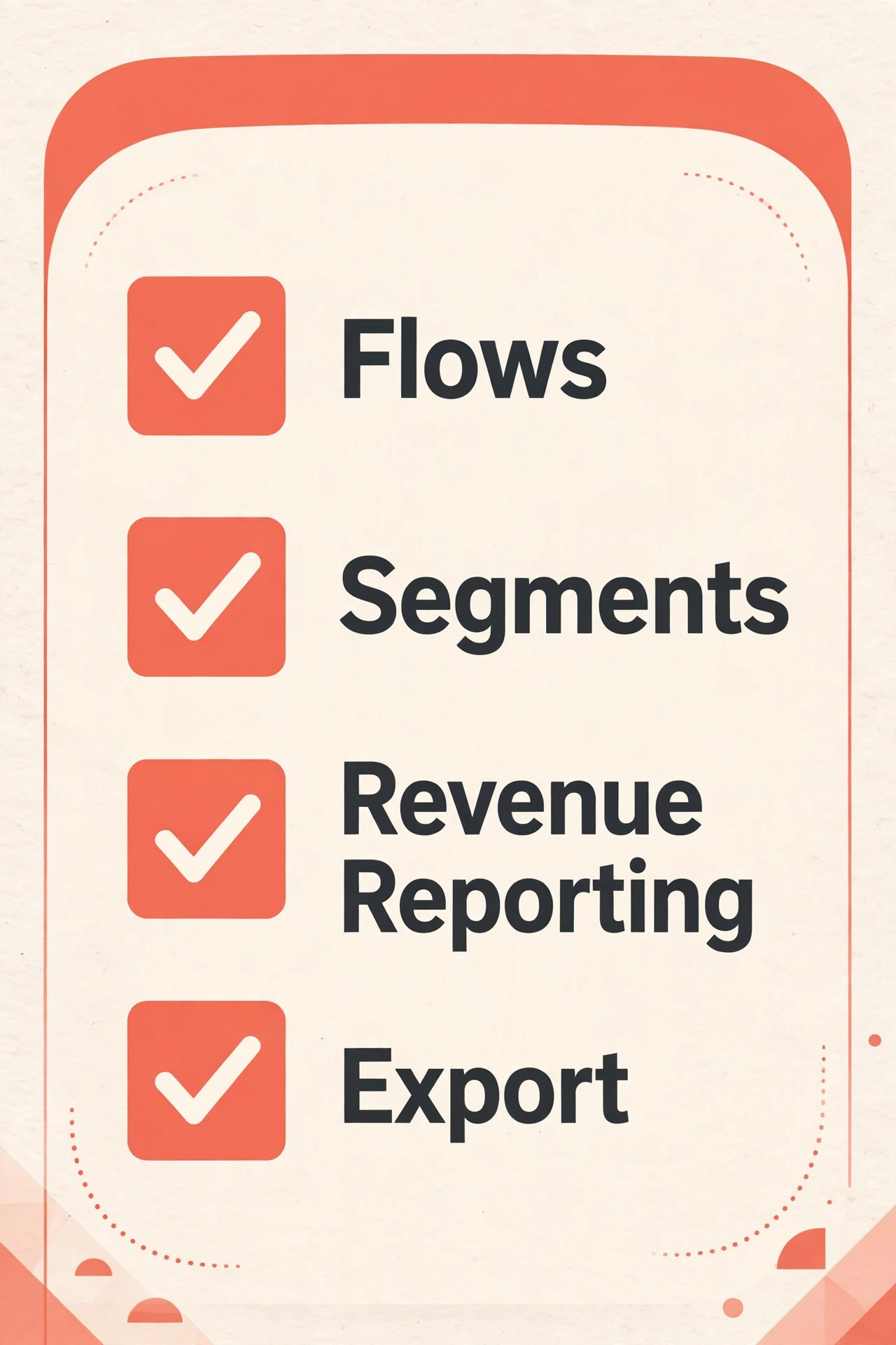 Ecommerce email checklist graphic