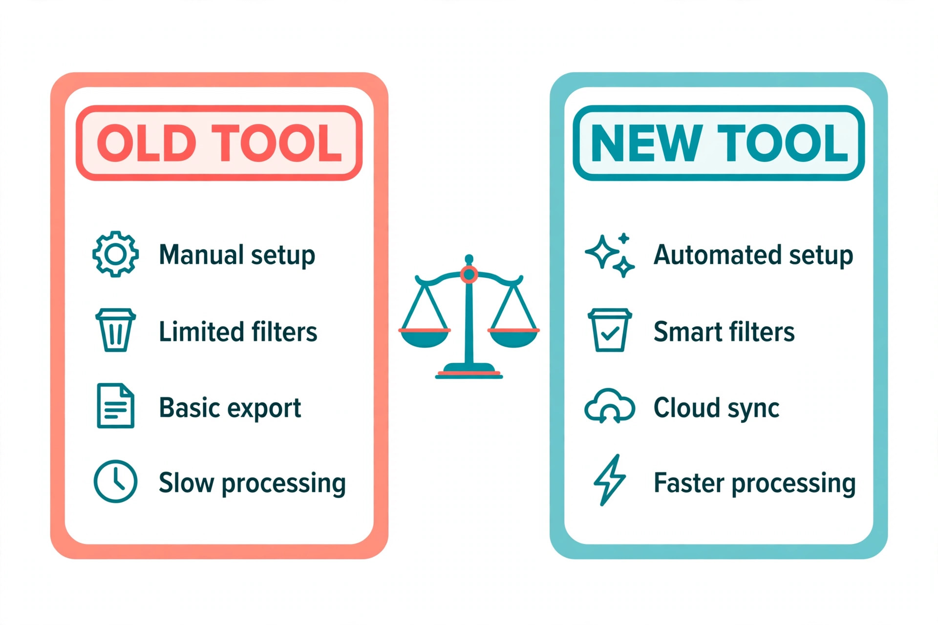 A side by side cost comparison card for two email tools.