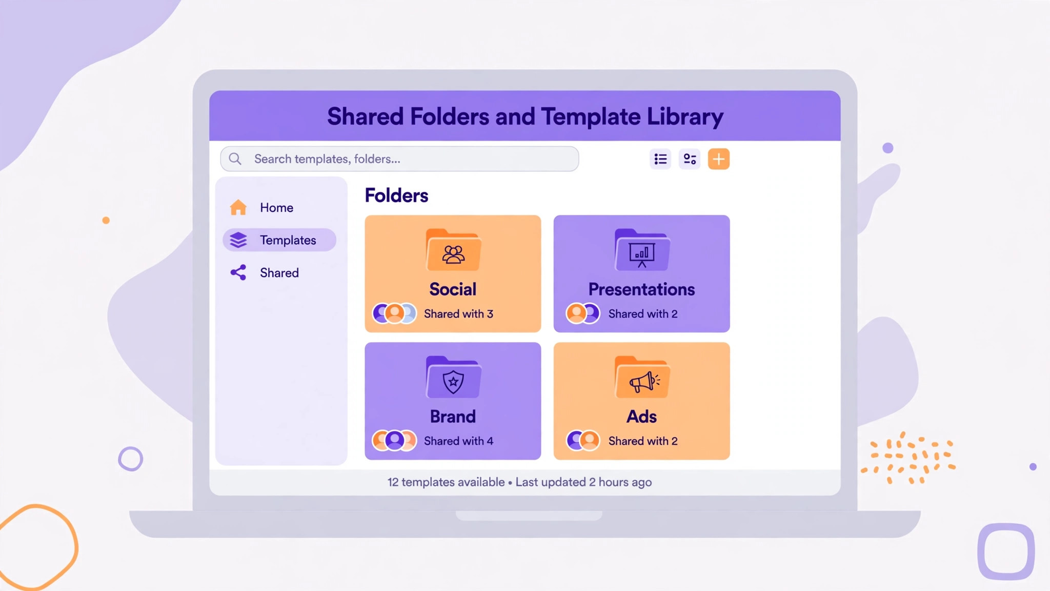 Express template library mockup.