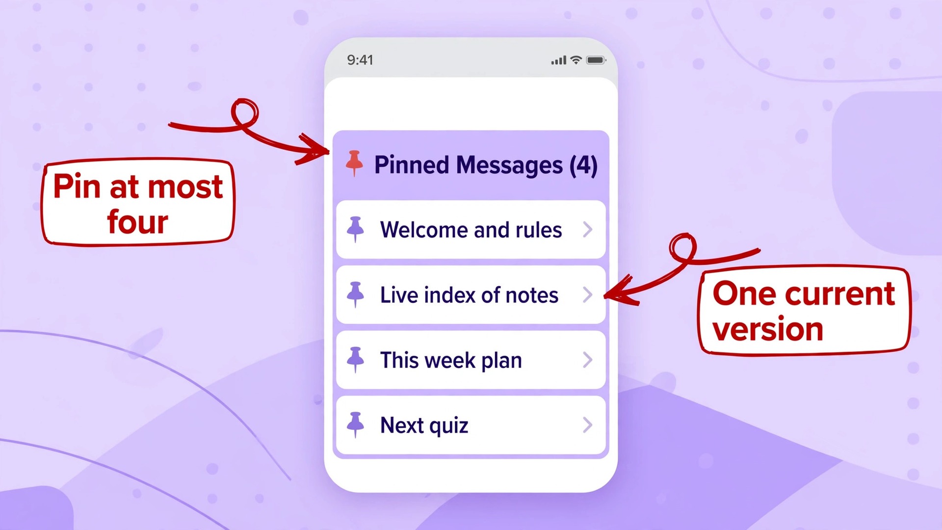 Annotated pinned index example for study notes and files