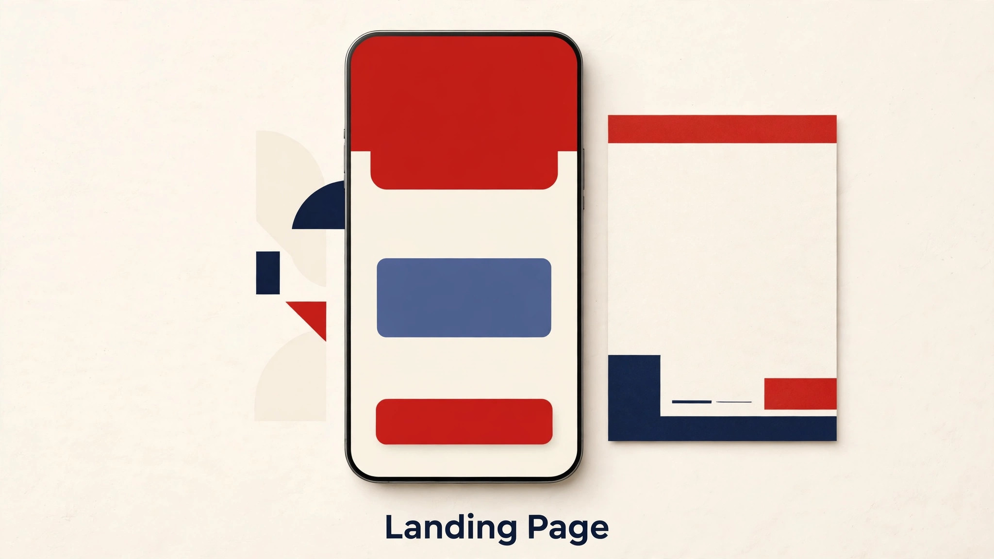 mockup of direct mail campaign landing page