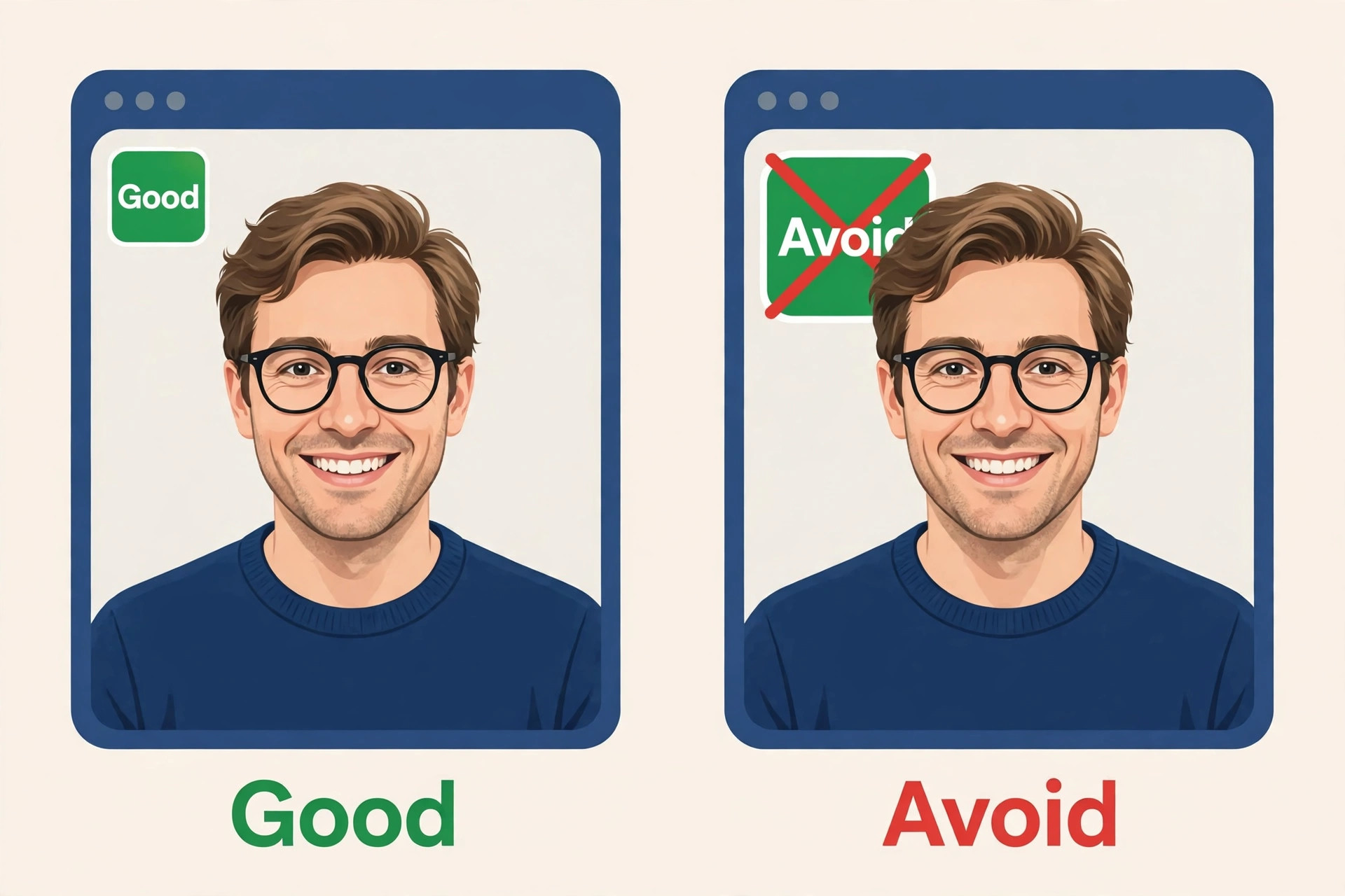 Decision visual for placing a logo on a background