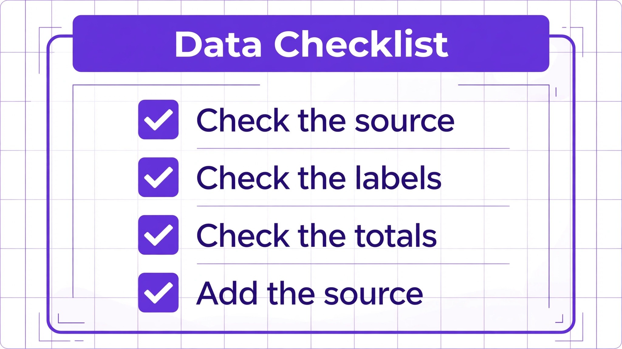 Infographic data accuracy checklist