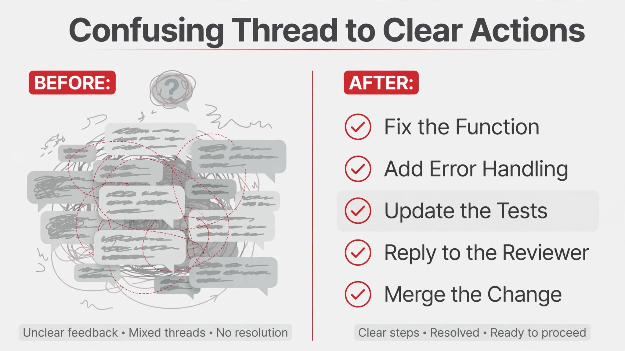 Confusing review thread before video and clear actions after