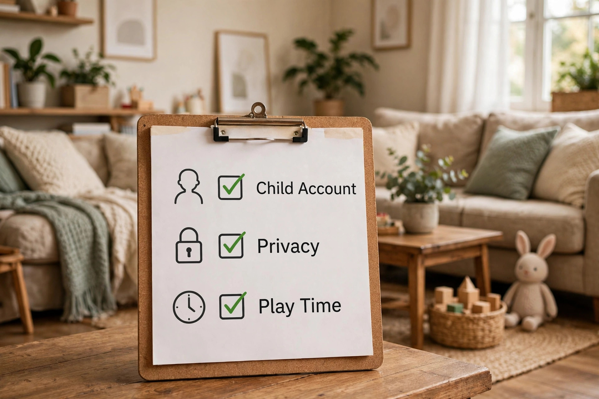 Family setup checklist for child accounts and privacy
