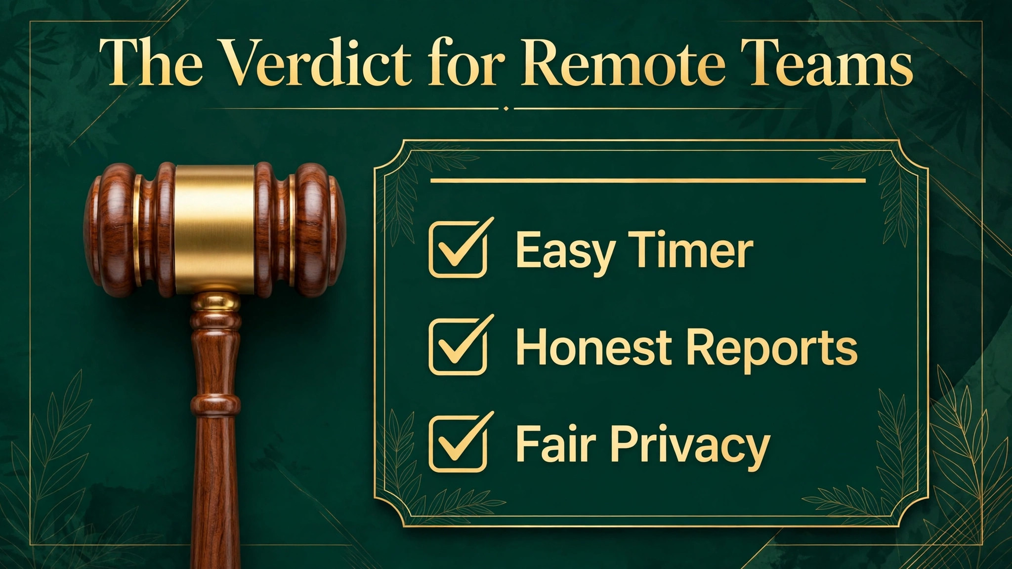 decision visual: The Verdict for Remote Teams