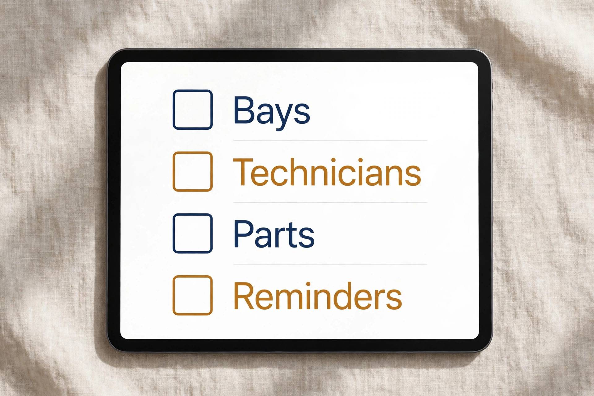 mockup image illustrating a key idea for a auto repair shop