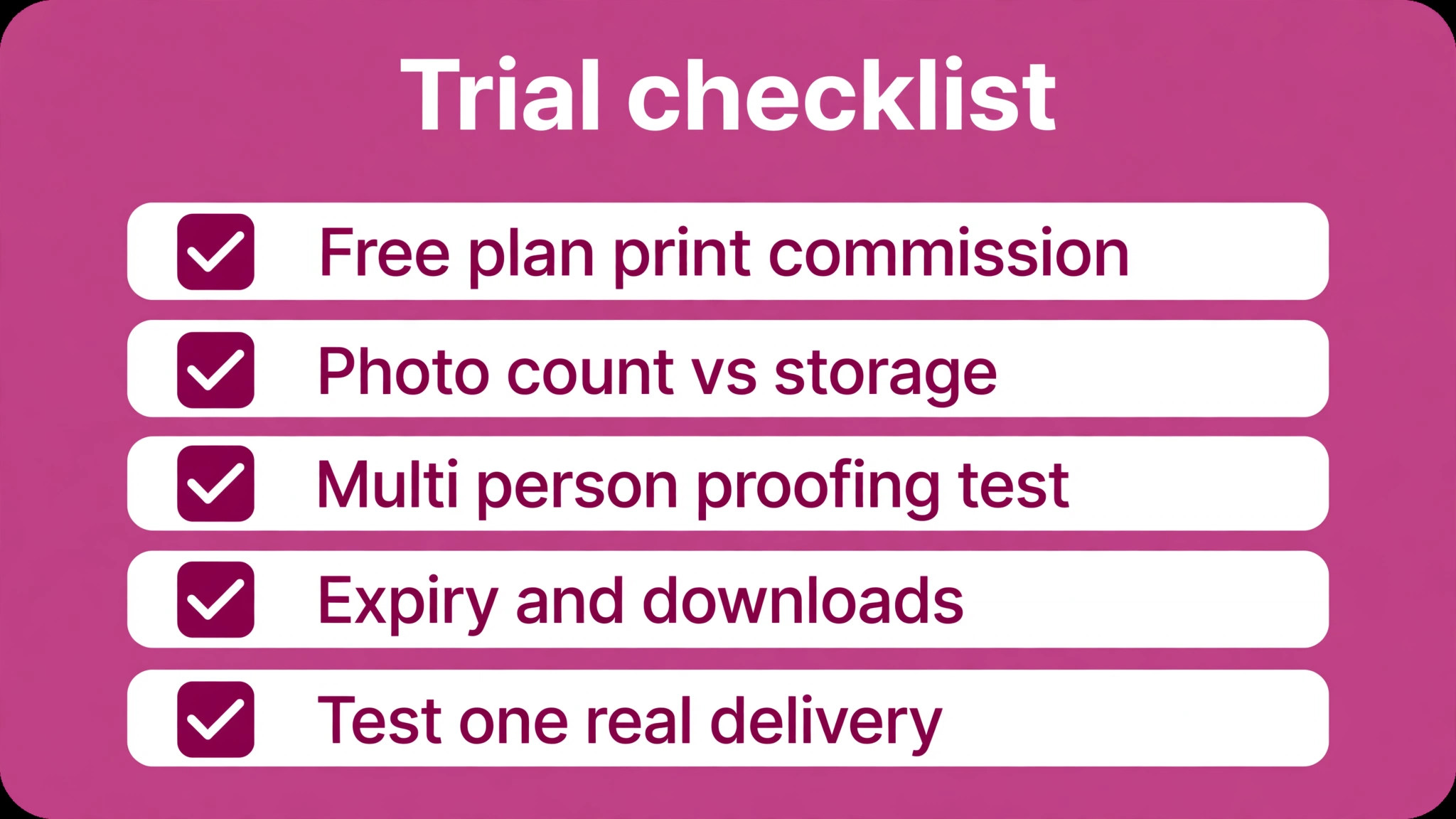 checklist for the Best Client Gallery Software for Photography Studios guide