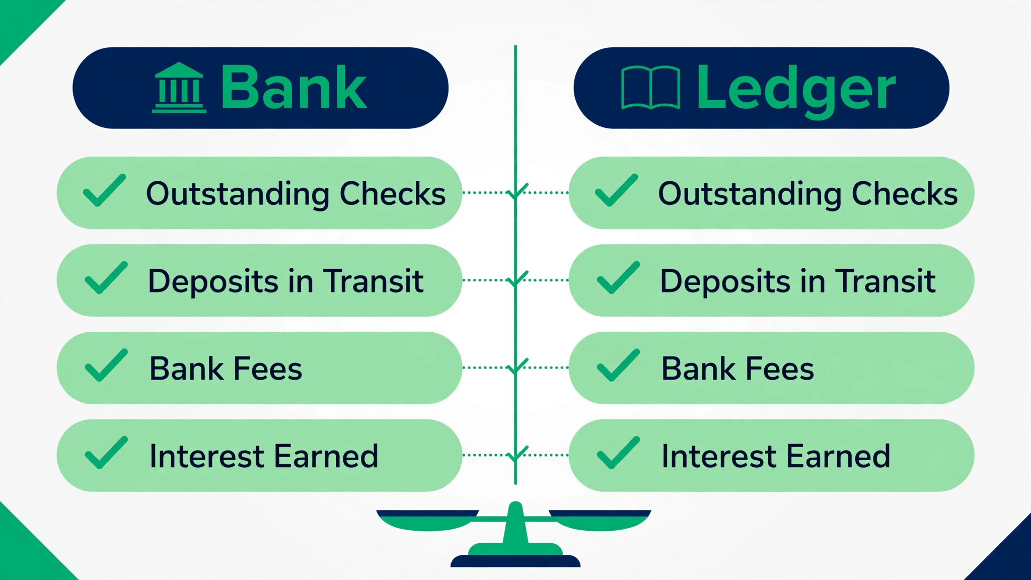 data visual for bank reconciliation and closing balances.